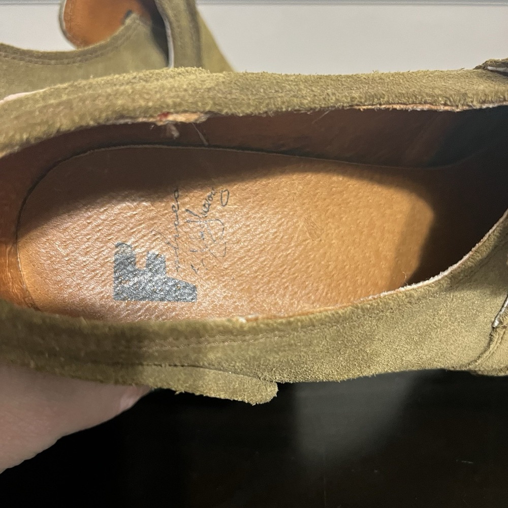 John Fluevog Men's‎ Brown Square Toe Platform Chunky Heel Shoes Size 10 Suede - Picture 14 of 15